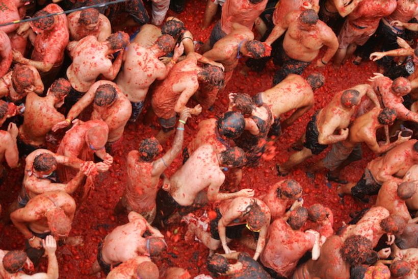 La Tomatina de Buñol, la batalla de los tomates