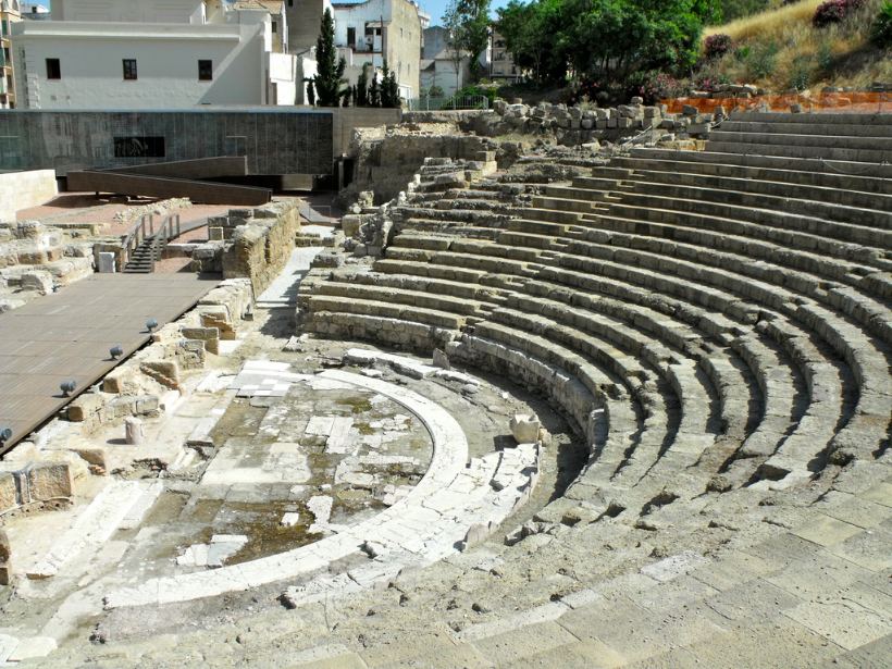 Teatro Romano de Málaga, al pie del monte Gibralfaro, junto a la Alcazaba